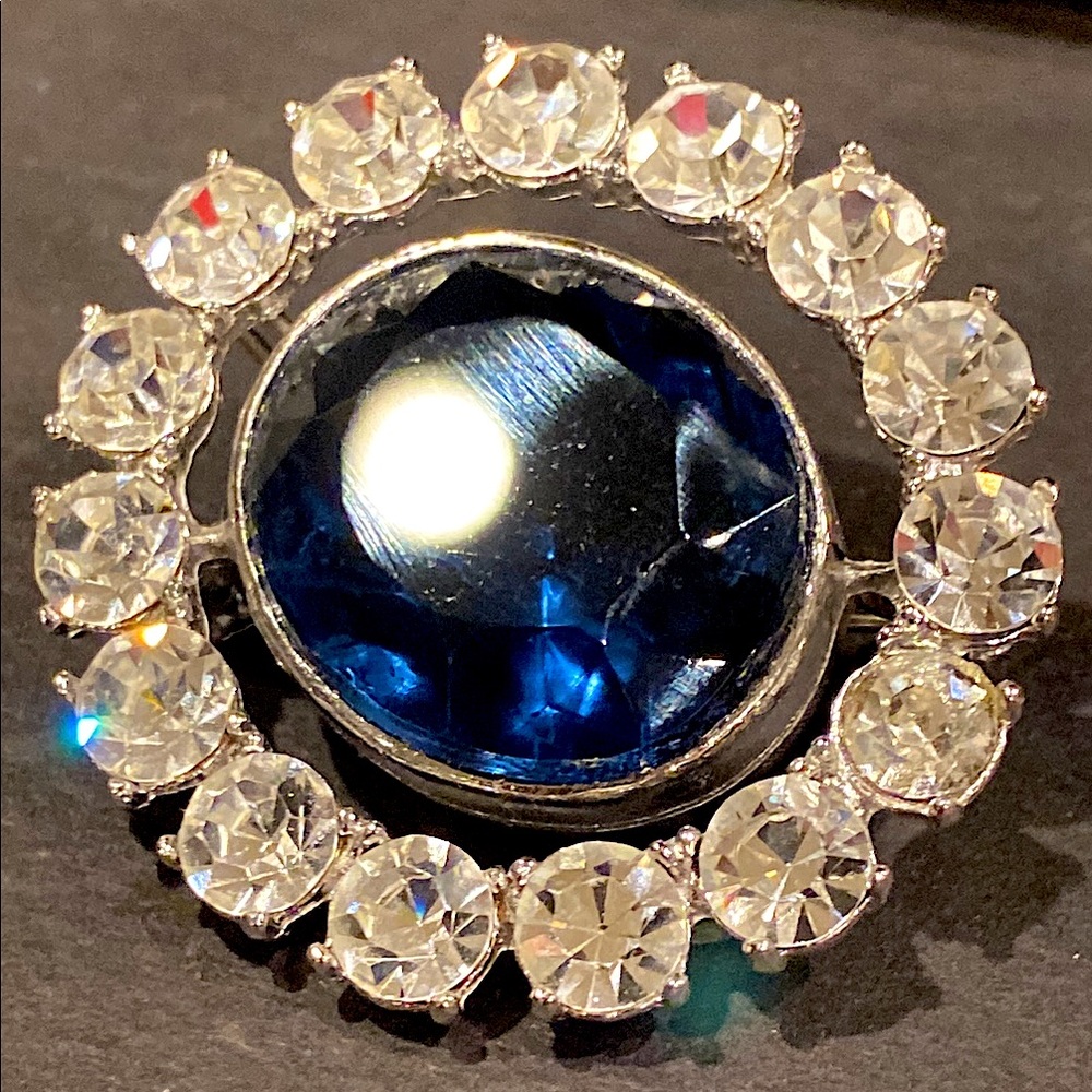 Kenneth J Lane Hope Diamond Replica Pendant/Brooch with Swarovski Crystals